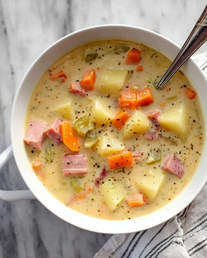 Easy One Pot Ham and Potato Soup Recipe
