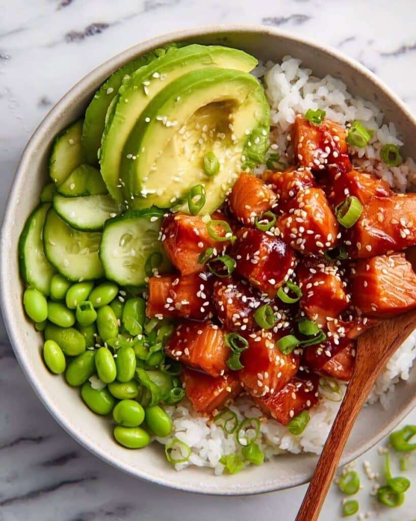 Honey Sriracha Salmon Bowls Recipe