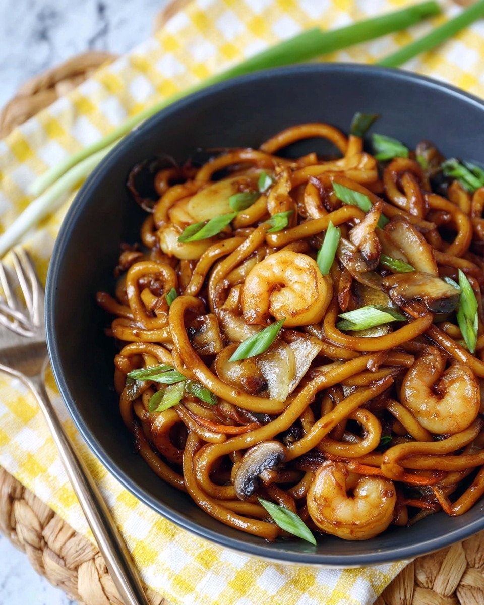 Yaki Udon with Shrimp Recipe