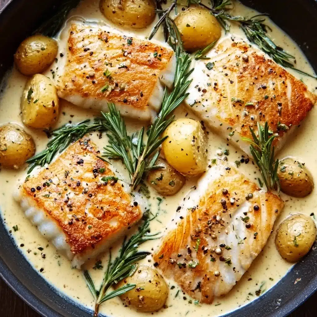 the best Cod & Potatoes in Rosemary Cream Sauce 
 - Recipe Image