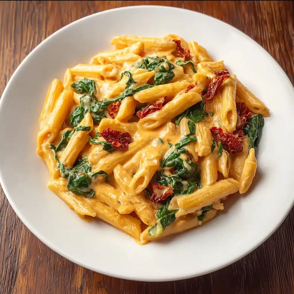 One-Pot Spinach Tomato Pasta Recipe - Recipe Image