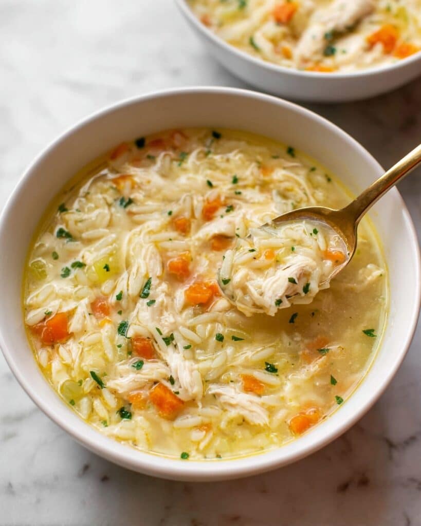 Lemon Chicken Orzo Soup Recipe