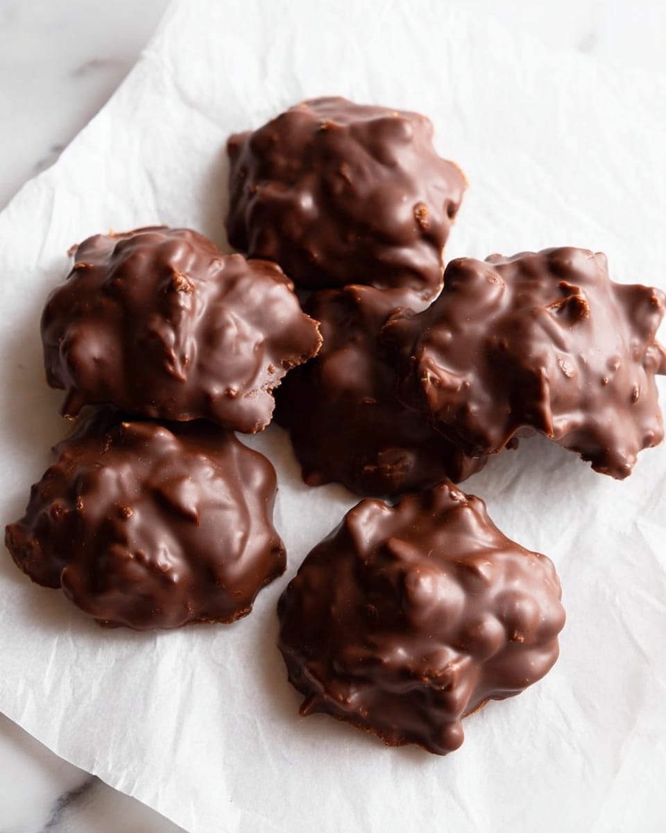 The image shows thick chocolate-covered treats cut in half to reveal their inside. Each treat has three main layers: a dark brown, smooth outer chocolate shell, a white creamy middle layer mixed with bright red strawberry pieces, and the fresh strawberry bits are visible in the creamy layer, adding a soft and juicy look. The halves rest on a white marbled surface with some scattered strawberry slices around them. The chocolate surface looks glossy and slightly textured. Photo taken with an iphone --ar 4:5 --v 7
