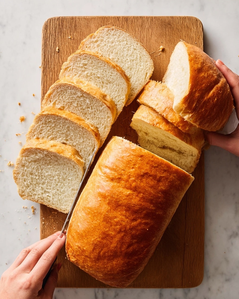 Two golden brown loaves of bread are cooling on a black wire rack placed on a white marbled surface. The loaves have smooth, shiny tops with a slightly crispy texture and soft, light sides. The bread looks freshly baked with a rich, warm color that hints at a soft and fluffy interior. The rack adds a slight contrast to the smooth background, and the image captures the bread up close, showing the fine details of its crust. photo taken with an iphone --ar 4:5 --v 7