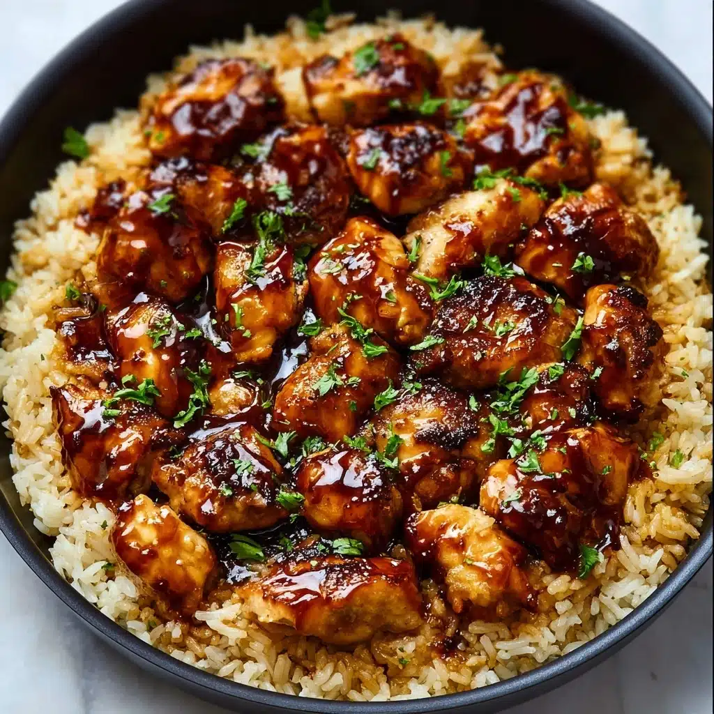 One-Pan Honey BBQ Chicken Rice Recipe - Recipe Image