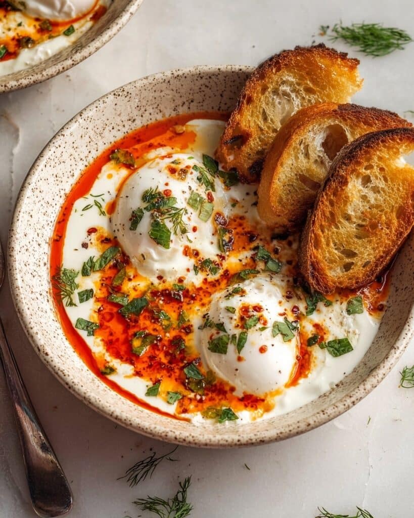 Çılbır: Turkish Eggs with Creamy Herbed Yogurt and Spicy Butter Sauce Recipe