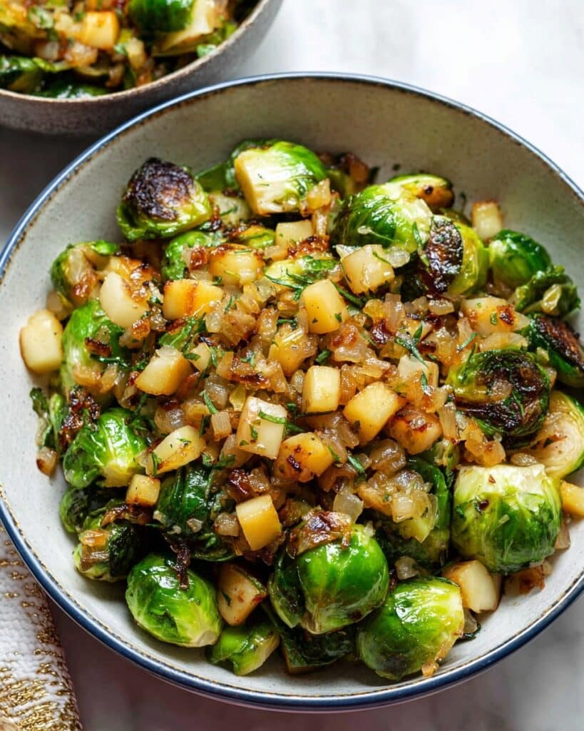 Brussels Sprouts with White Balsamic-Pear Chutney Recipe