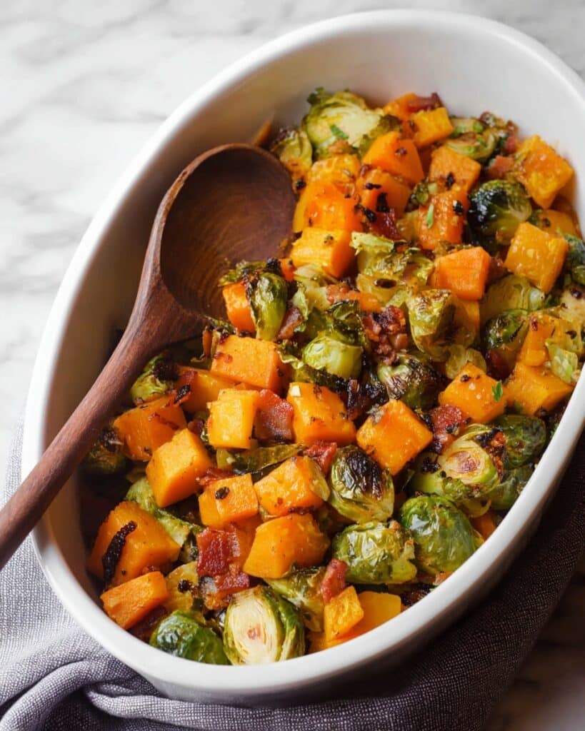 Butternut Squash and Brussels Sprout Gratin Recipe