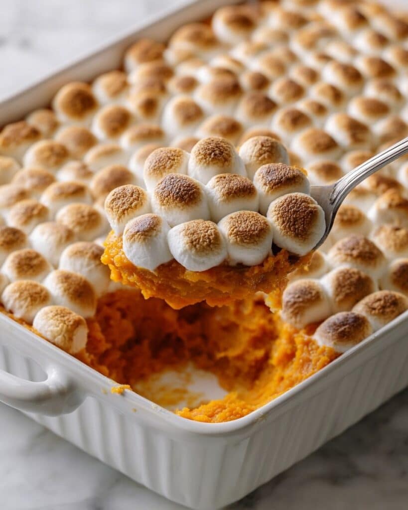 Sweet Potato Casserole with Toasted Marshmallows Recipe