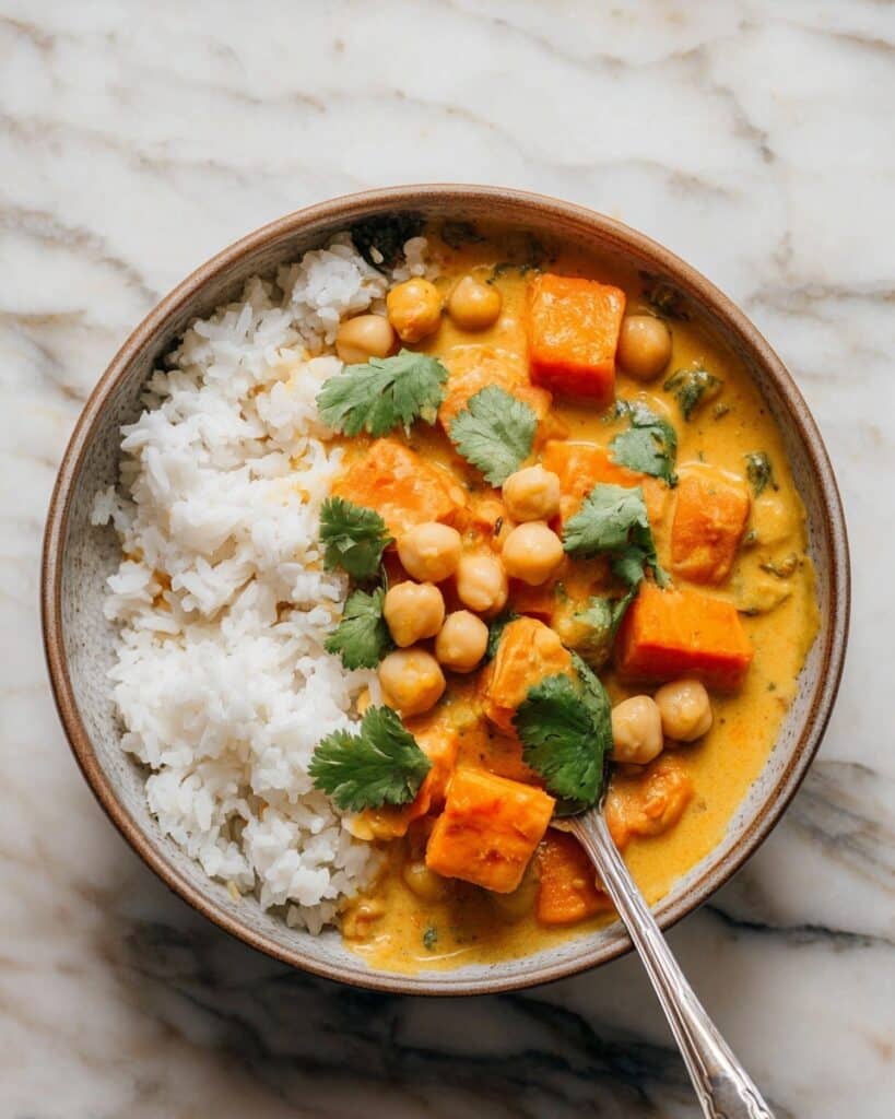 Easy Sweet Potato and Chickpea Curry Recipe