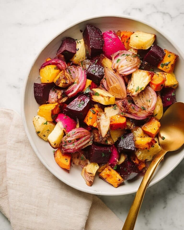 Maple Glazed Roasted Root Vegetables Recipe