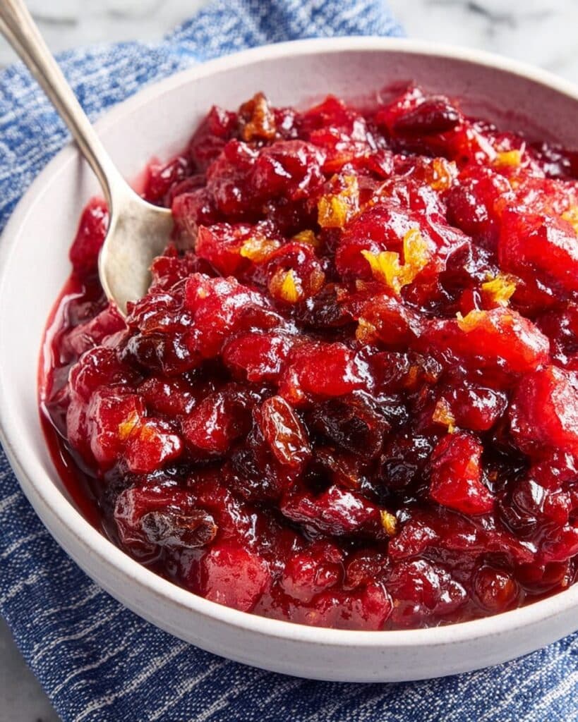 Spiced Apple and Cranberry Chutney Recipe