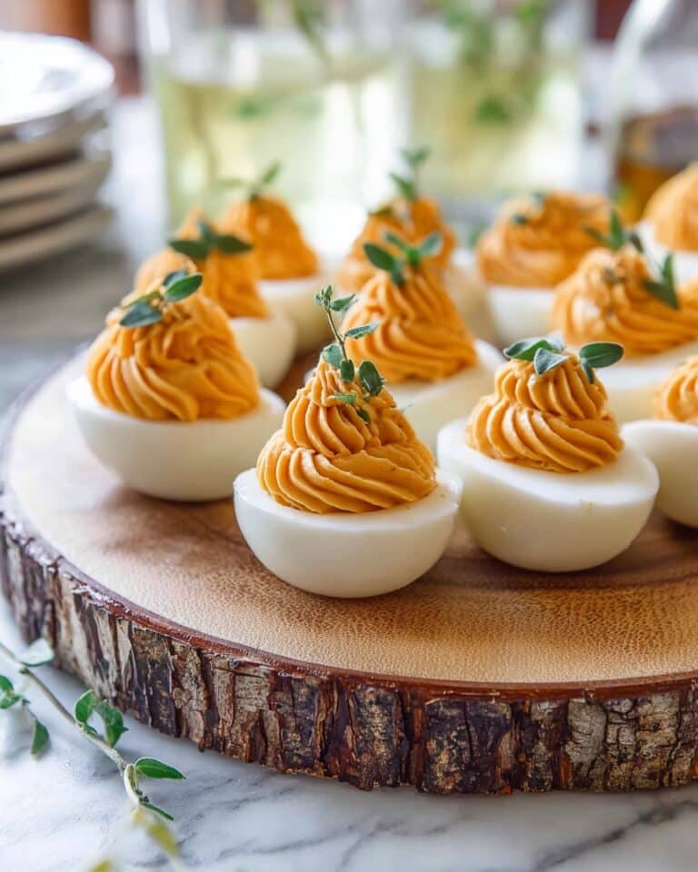 Quick and Easy Orange Deviled Eggs Recipe