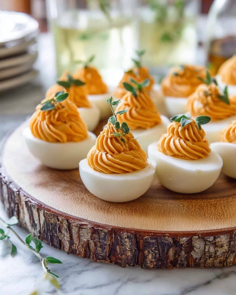 Quick and Easy Orange Deviled Eggs Recipe