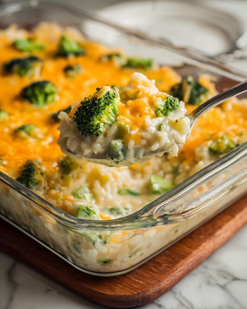 Cheesy Broccoli and Rice Casserole Recipe