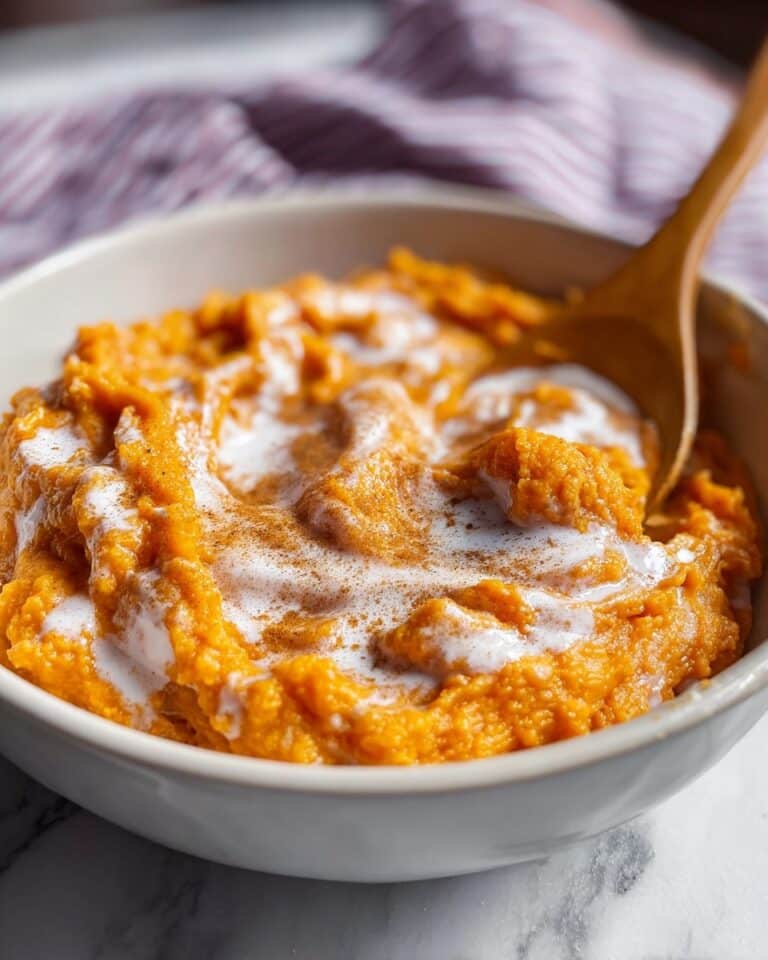 Cinnamon Mashed Sweet Potatoes With Marshmallow Ribbon Recipe