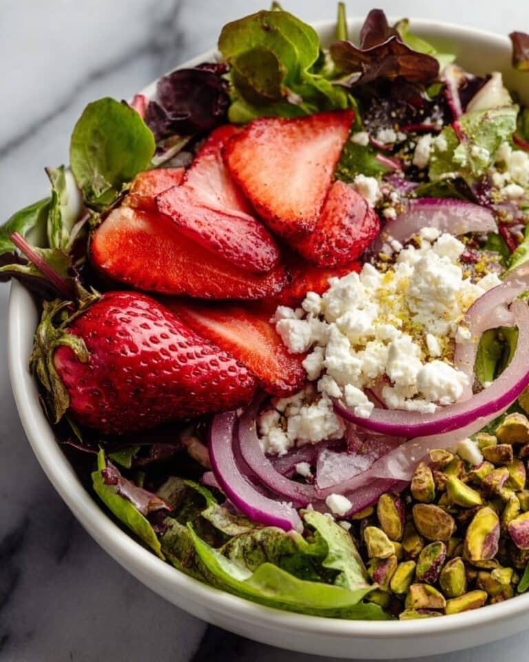 Spinach Salad with Strawberries, Feta, and Pistachios Recipe