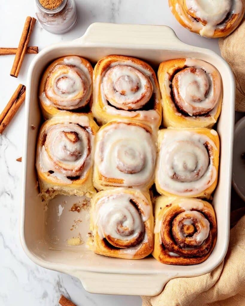 Vegan Sourdough Cinnamon Rolls with Maple Vanilla Glaze Recipe