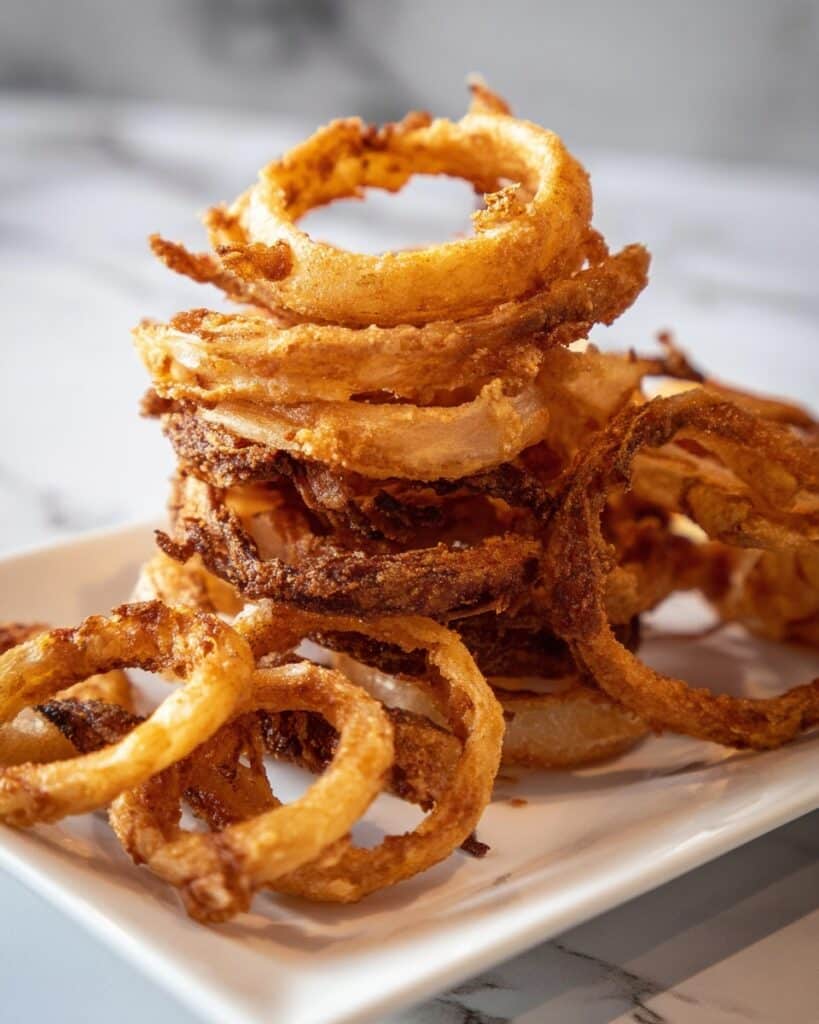Crispy Air Fryer Onion Straws for Burgers, Casseroles, and Snacking Recipe