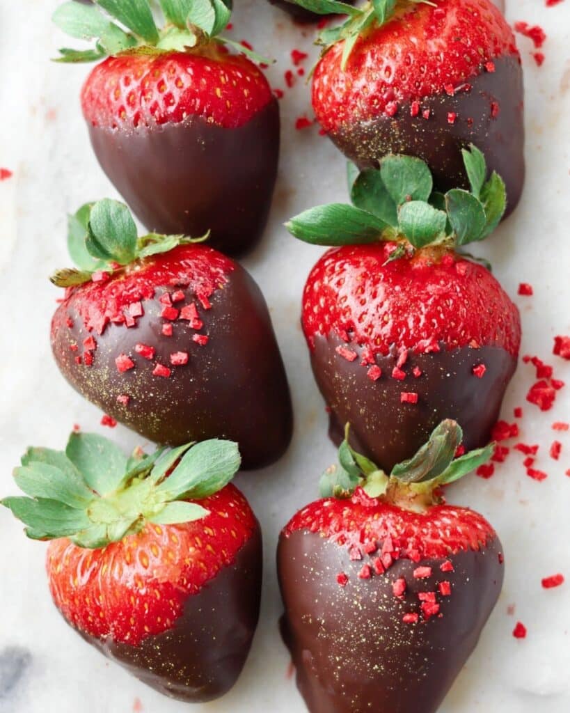 Strawberry Coconut Cream Stuffed Dates Dipped in Chocolate Recipe