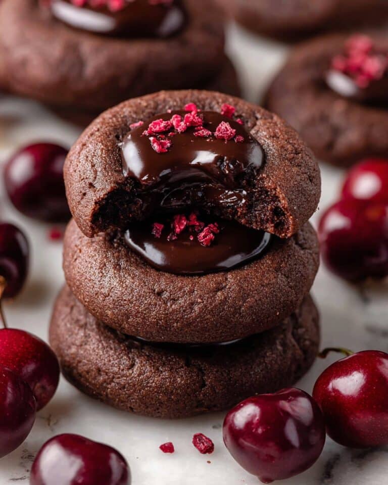 Chocolate Cherry Cookies with Rich Ganache Recipe