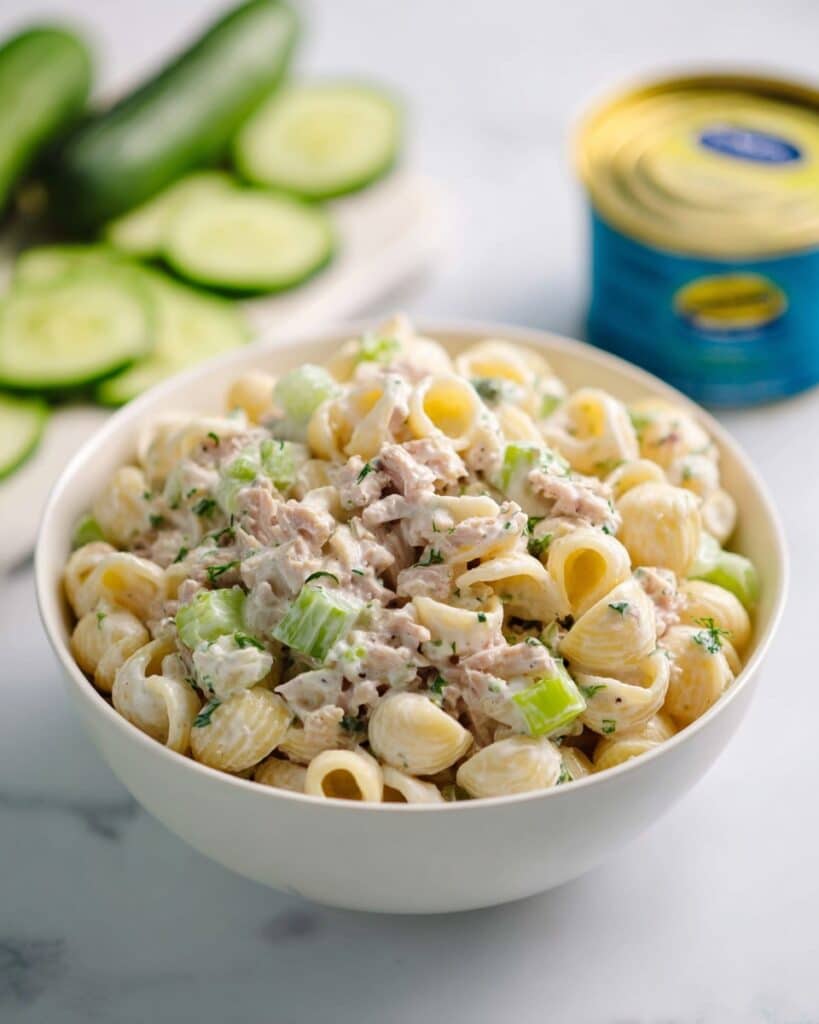 Dill Pickle Tuna Pasta Salad Recipe