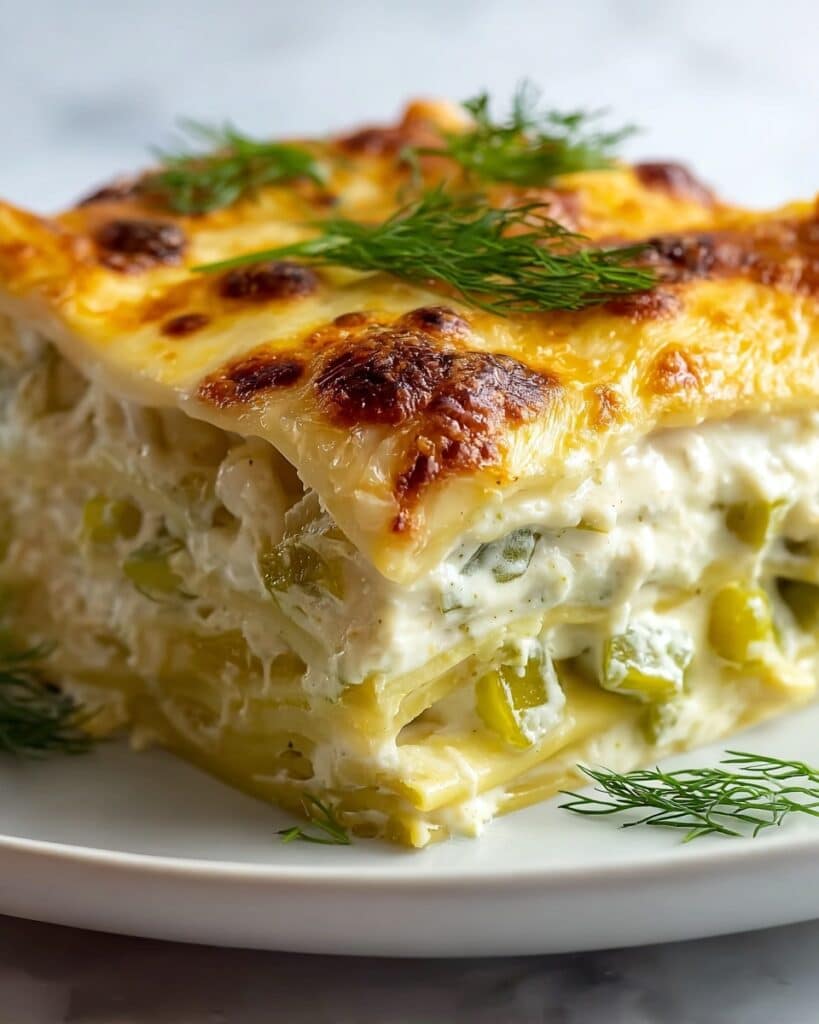 Rich Dill Pickle Lasagna Recipe