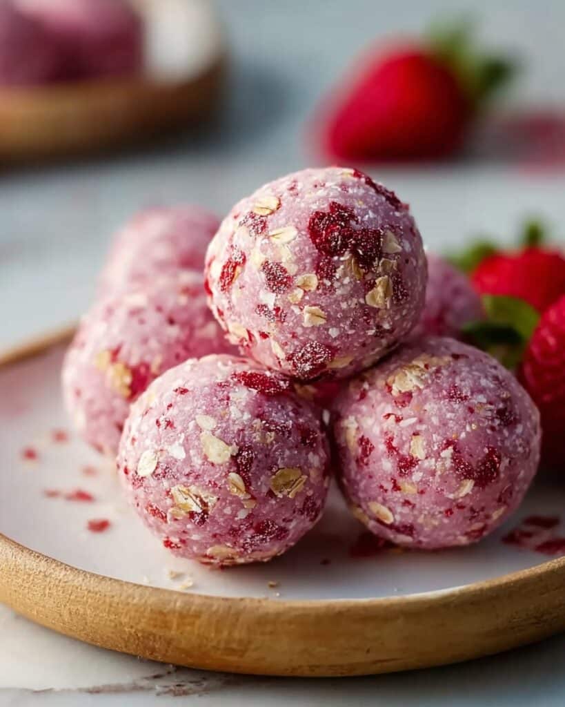 Strawberry Cheesecake Protein Balls Recipe