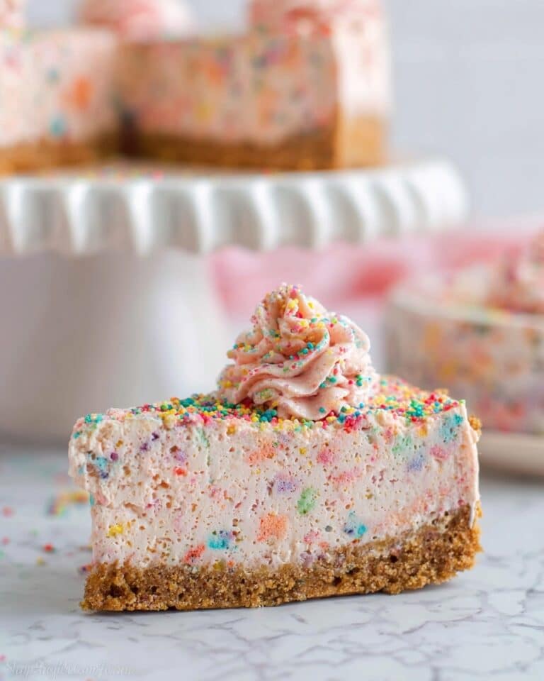 No-Bake Fruity Pebbles Cheesecake Recipe