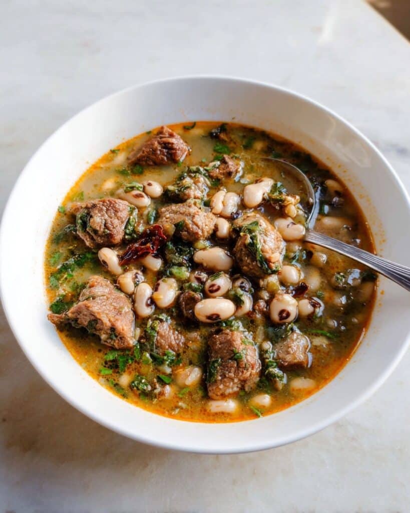 Fasolia: Slow Cooker or Pressure Cooker Beef and White Bean Stew Recipe