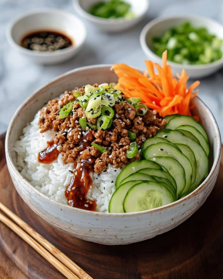 Asian Ground Turkey and Rice Bowls Recipe