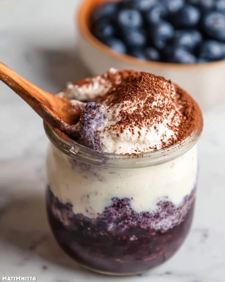 Cheesecake Protein Chia Pudding with Blueberry Jam and Greek Yogurt Recipe
