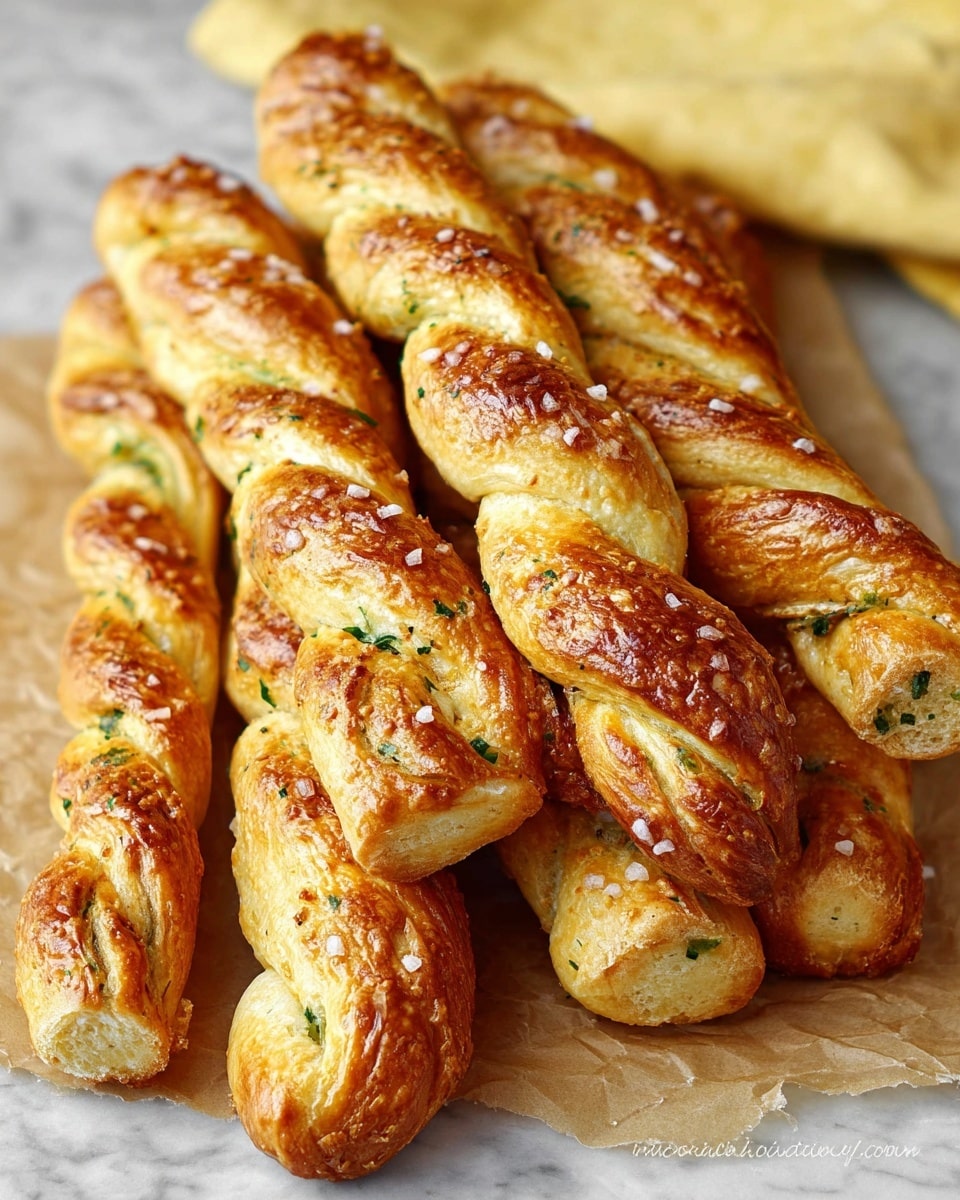 A close-up view of several golden-brown pretzel twists piled together on a white marbled surface, each piece showing a soft, slightly shiny baked dough with small green jalapeno bits mixed inside. The twists have a light, crispy outer crust with visible salt crystals scattered on top. The dough looks fluffy and layered with melted cheddar cheese seen peeking through the cracks. The colors range from light yellow to deep brown on the edges, highlighting the baked texture. photo taken with an iphone --ar 4:5 --v 7