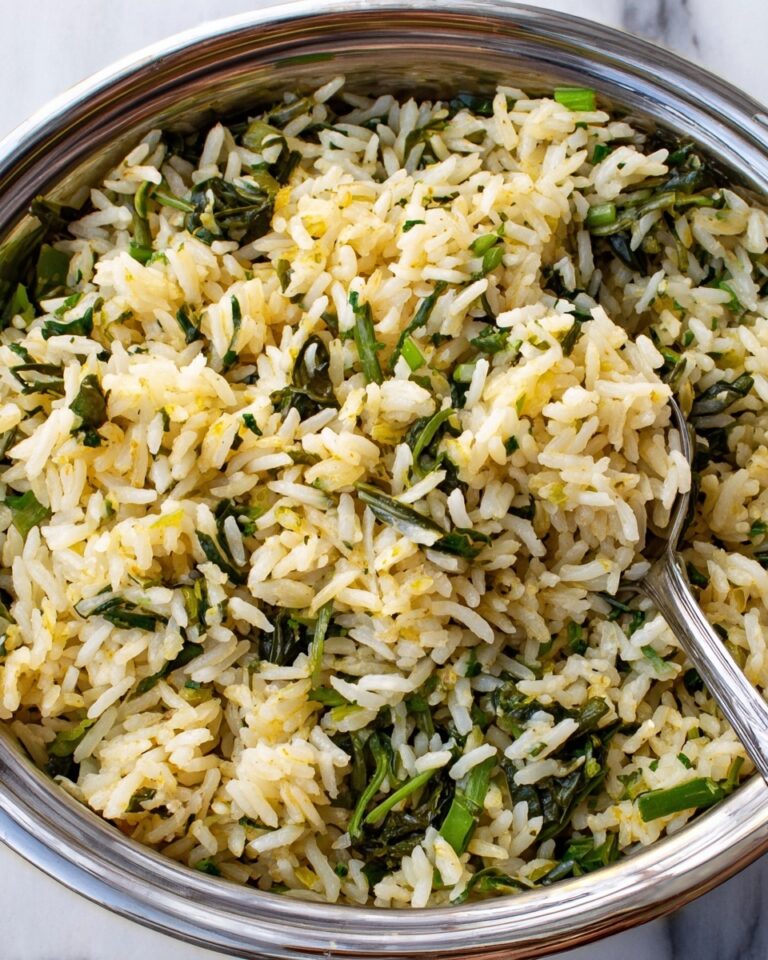 Greek Lemon Spinach Rice Recipe