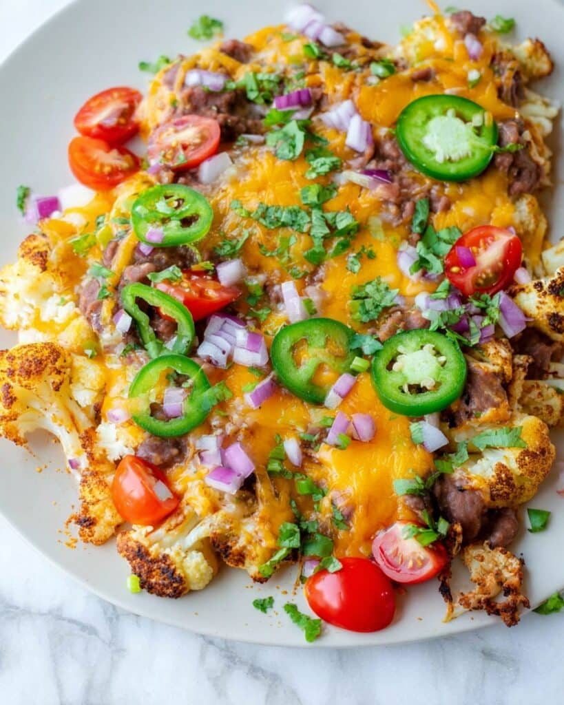 Cheesy Cauliflower Nachos Recipe