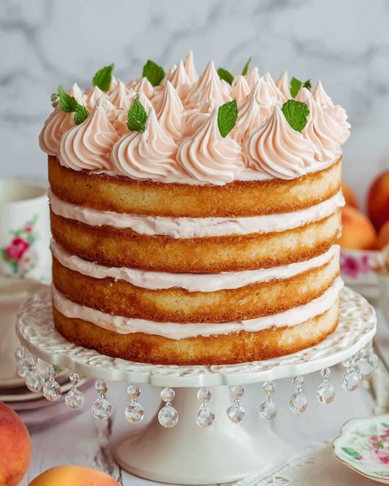 Russian Peach Cake Recipe