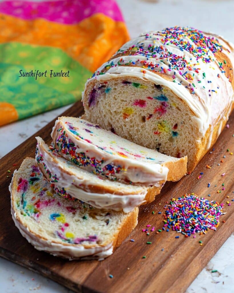 Funfetti Sourdough Bread with Vanilla Icing Recipe