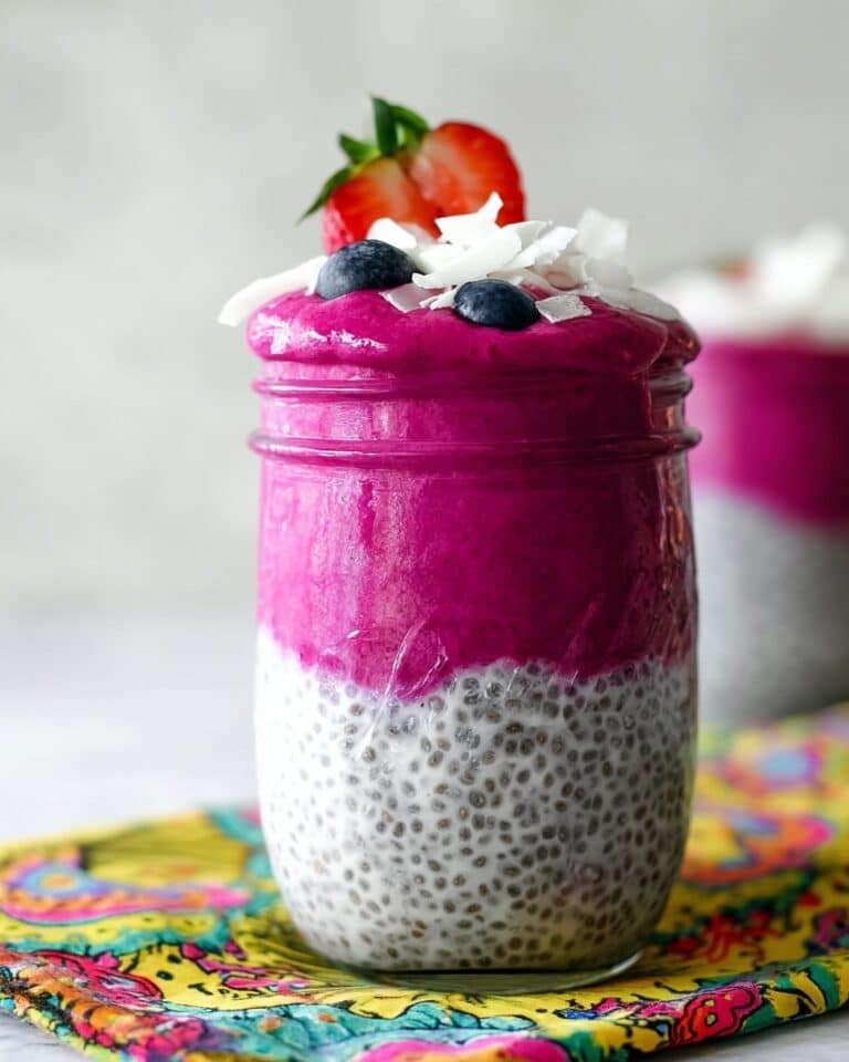 Coconut Chia Dragon Fruit Smoothie Jars Recipe