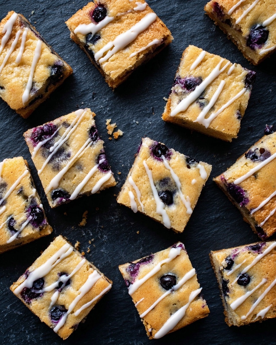 A stack of three square berry crumb bars is shown, each bar with three visible layers. The bottom layer is a pale golden crust that looks firm and slightly crumbly. The middle layer is a thick, glossy dark purple berry filling, uneven and oozing slightly between the other layers. The top layer is a light golden crumb topping with a rough, coarse texture and small bits of crumble scattered on the edges. The bars sit on a white marbled surface, and part of a white plate is visible underneath. The photo is taken close up, showing details of the crumb and berry filling. Photo taken with an iphone --ar 4:5 --v 7