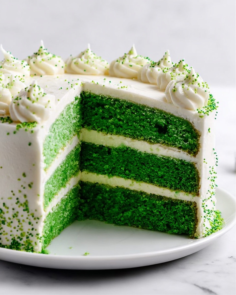 Green Velvet Cake with Cream Cheese Frosting Recipe