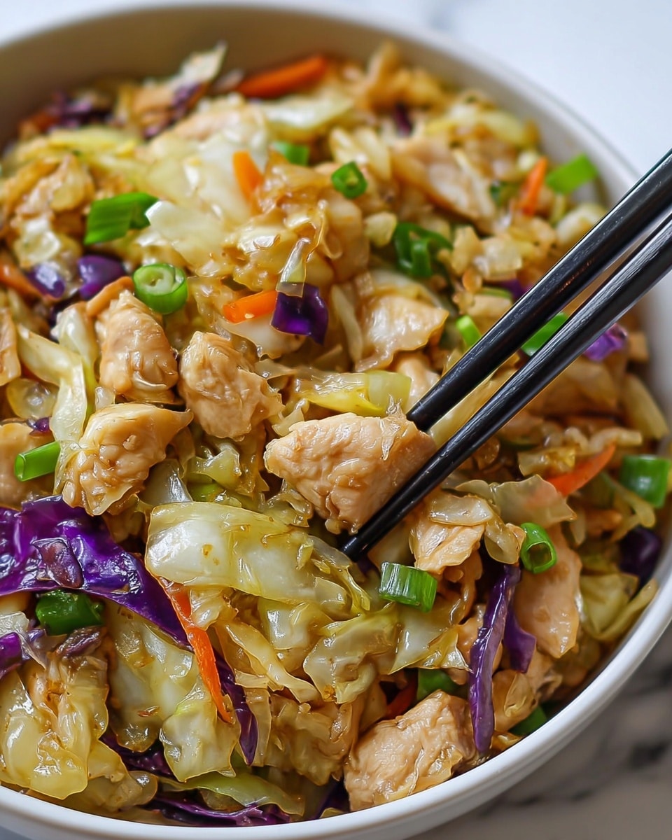 A white bowl filled with a layered dish featuring a base of light brown ground meat mixed with finely chopped green celery and small bits of dark purple vegetables, likely cabbage, mixed with light yellow sliced onions on top. The textures are soft and finely chopped ingredients mix evenly throughout. A silver spoon rests inside the bowl on a white marbled surface. Photo taken with an iphone --ar 4:5 --v 7