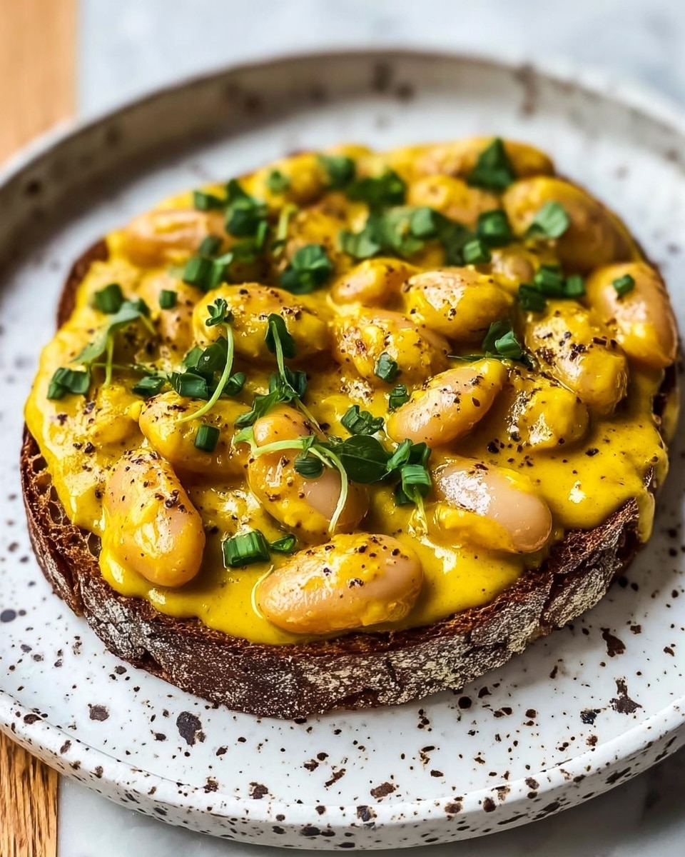 A bowl with three main layers is shown: on the left side, a layer of fluffy white rice sprinkled with black seeds and green herb leaves; on the right, a thick, creamy orange curry with visible beans and chopped greens, topped with fresh green herb leaves and black seeds; at the top left edge, a piece of golden brown naan bread rests partly on the rice and curry; a dollop of smooth white yogurt sits on the curry near the center bottom; the bowl is placed on a wooden board with a spoon beside it on a white marbled surface. photo taken with an iphone --ar 4:5 --v 7