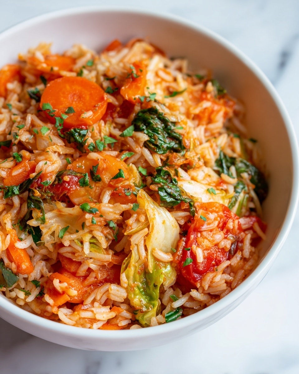 Rice and Cabbage in Tomato Sauce Recipe
