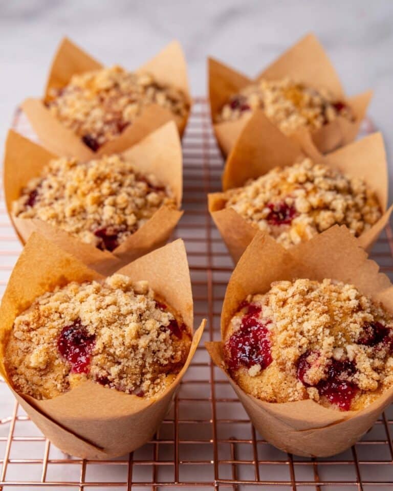 Cranberry Sauce Muffins with Pumpkin and Streusel Topping Recipe