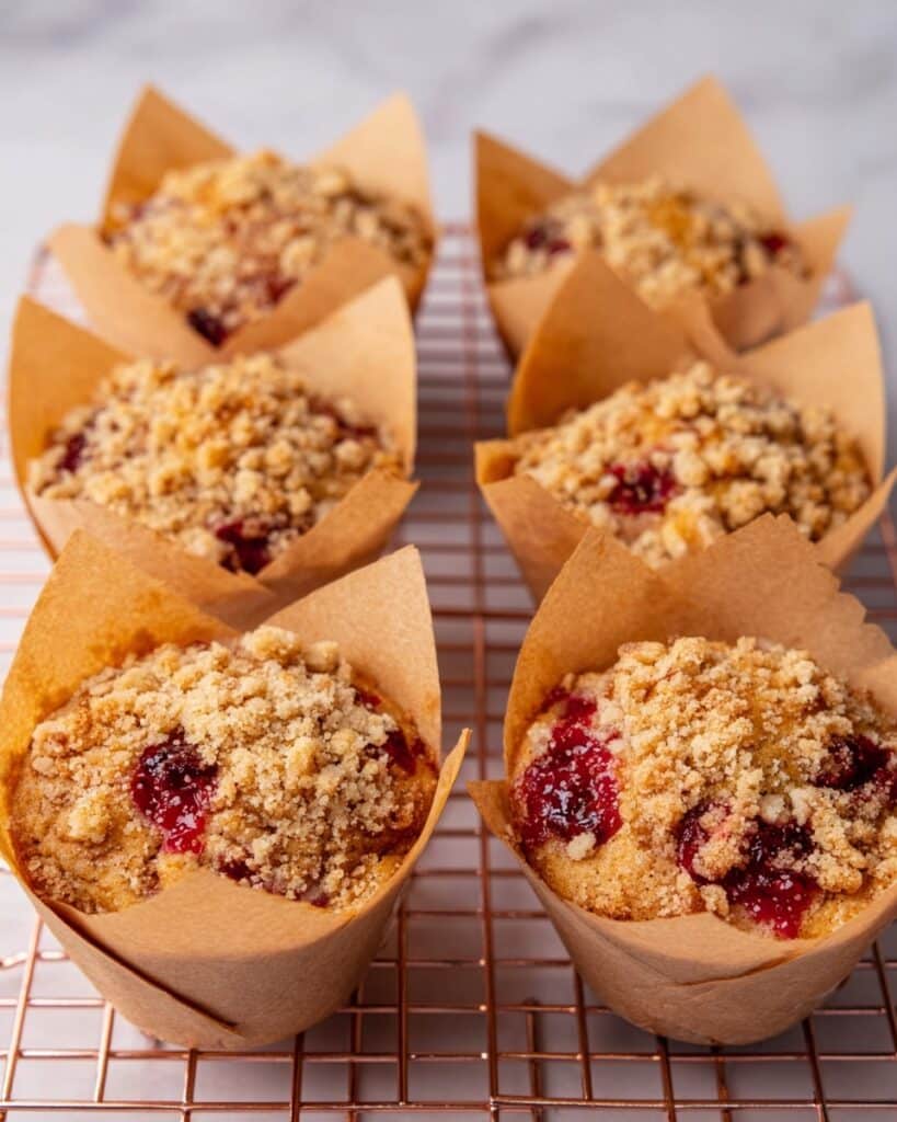 Cranberry Sauce Muffins with Pumpkin and Streusel Topping Recipe